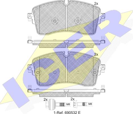 Icer 182335-200 - Гальмівні колодки, дискові гальма avtolavka.club