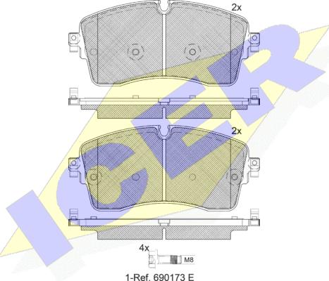 Icer 182335 - Гальмівні колодки, дискові гальма avtolavka.club