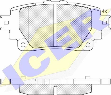 Icer 182376 - Гальмівні колодки, дискові гальма avtolavka.club