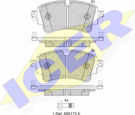 Icer 182256 - Гальмівні колодки, дискові гальма avtolavka.club