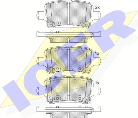 Icer 182257-208 - Гальмівні колодки, дискові гальма avtolavka.club