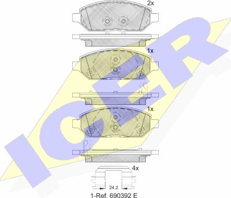 Icer 182264 - Гальмівні колодки, дискові гальма avtolavka.club