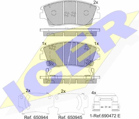 Icer 182277 - Гальмівні колодки, дискові гальма avtolavka.club