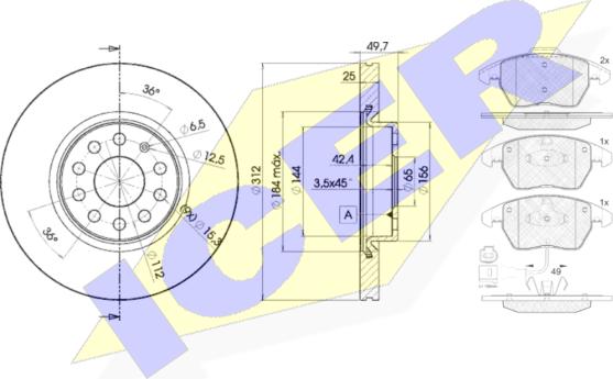Icer 31567-5618 - Комплект гальм, дисковий гальмівний механізм avtolavka.club