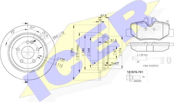 Icer 31676-0416 - Комплект гальм, дисковий гальмівний механізм avtolavka.club