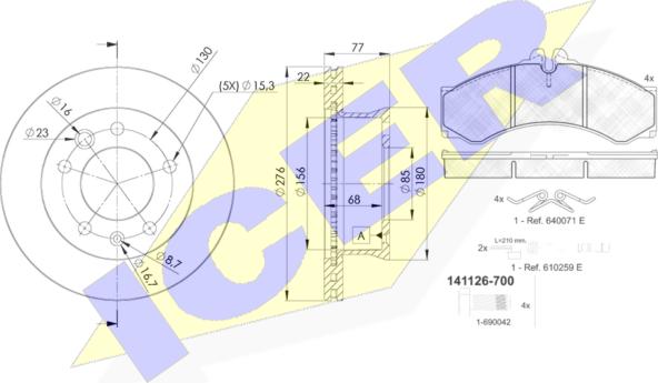 Icer 31126-0181 - Комплект гальм, дисковий гальмівний механізм avtolavka.club