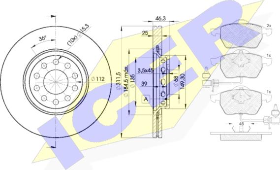 Icer 31362-4065 - Комплект гальм, дисковий гальмівний механізм avtolavka.club