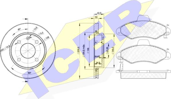 Icer 31229-1064 - Комплект гальм, дисковий гальмівний механізм avtolavka.club