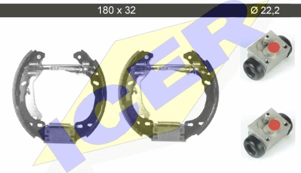 Icer 79KT0014 C - Комплект гальм, барабанний механізм avtolavka.club