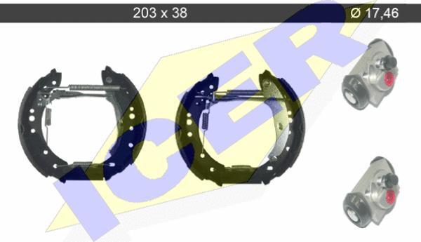 Icer 79KT0088 C - Комплект гальм, барабанний механізм avtolavka.club