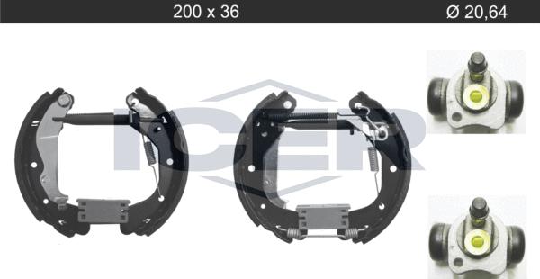 Icer 79KT0141 C - Комплект гальм, барабанний механізм avtolavka.club