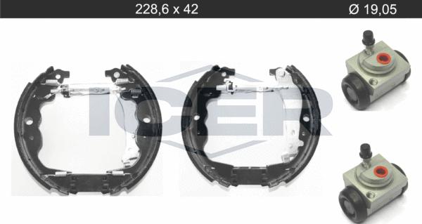 Icer 79KT0139 C - Комплект гальм, барабанний механізм avtolavka.club