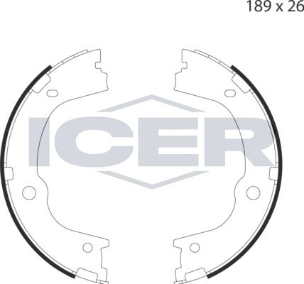 Icer 79PB4049 C - Комплект гальм, ручник, парковка avtolavka.club