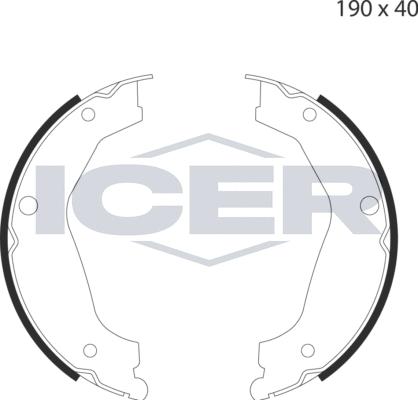 Icer 79PB4044 C - Комплект гальм, ручник, парковка avtolavka.club