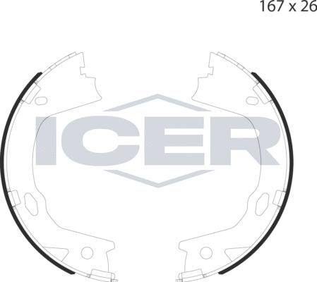 Icer 79PB4055 C - Комплект гальм, ручник, парковка avtolavka.club