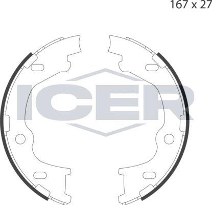 Icer 79PB4050 C - Комплект гальм, ручник, парковка avtolavka.club