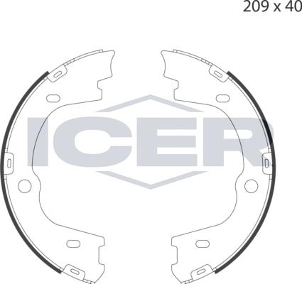 Icer 79PB4051 C - Комплект гальм, ручник, парковка avtolavka.club