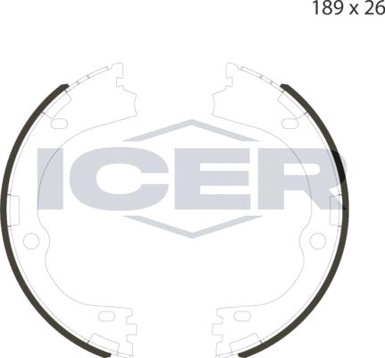 Icer 79PB4057 C - Комплект гальм, ручник, парковка avtolavka.club