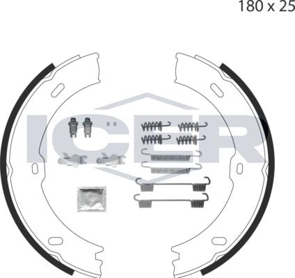 Icer 79PB4009 C - Комплект гальм, ручник, парковка avtolavka.club