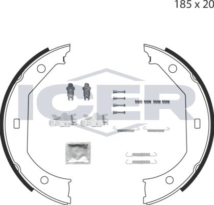 Icer 79PB4004 C - Комплект гальм, ручник, парковка avtolavka.club