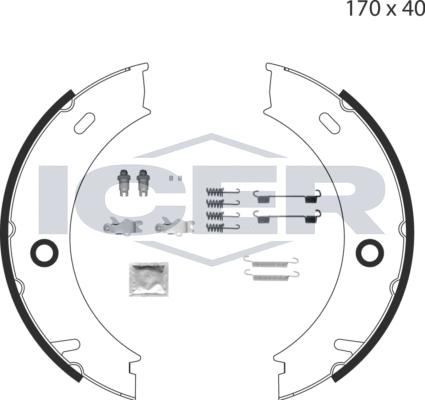 Icer 79PB4008 C - Комплект гальм, ручник, парковка avtolavka.club