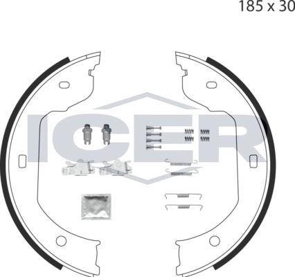 Icer 79PB4003 C - Комплект гальм, ручник, парковка avtolavka.club