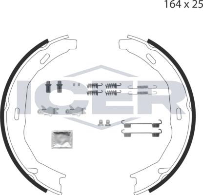 Icer 79PB4014 C - Комплект гальм, ручник, парковка avtolavka.club