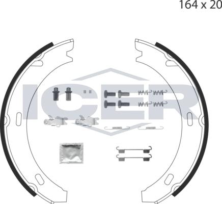 Icer 79PB4011 C - Комплект гальм, ручник, парковка avtolavka.club