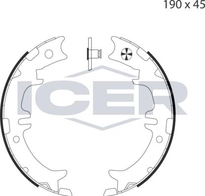 Icer 79PB4039 C - Комплект гальм, ручник, парковка avtolavka.club