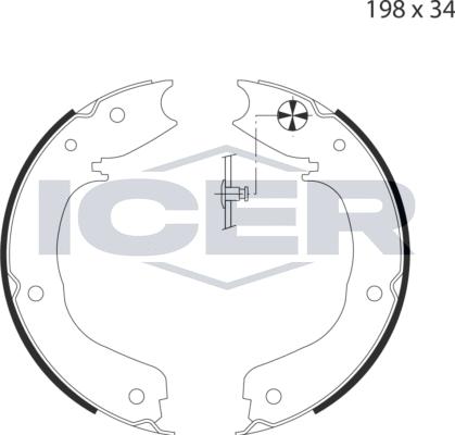 Icer 79PB4035 C - Комплект гальм, ручник, парковка avtolavka.club