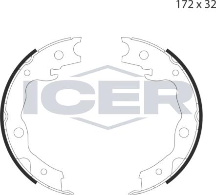 Icer 79PB4031 C - Комплект гальм, ручник, парковка avtolavka.club