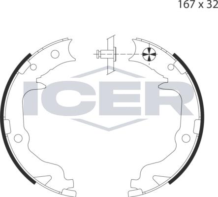 Icer 79PB4033 C - Комплект гальм, ручник, парковка avtolavka.club