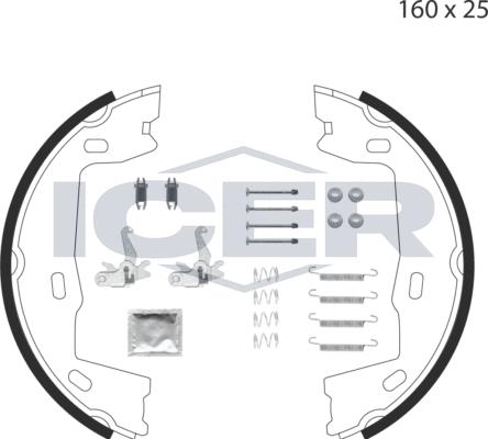 Icer 79PB4021 C - Комплект гальм, ручник, парковка avtolavka.club