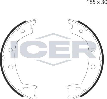 Icer 79PB4027 C - Комплект гальм, ручник, парковка avtolavka.club