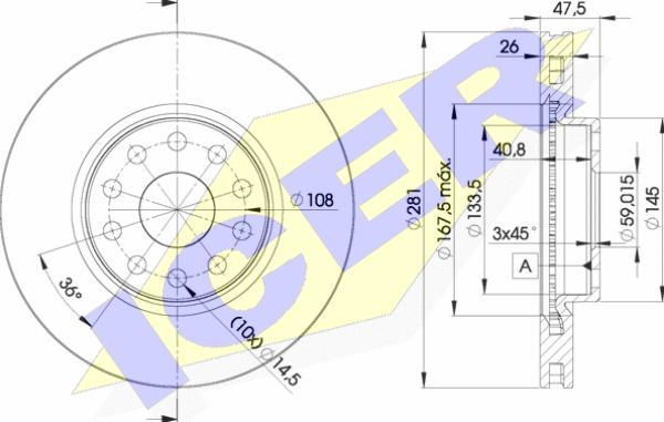 Icer 78BD4639-2 - Гальмівний диск avtolavka.club