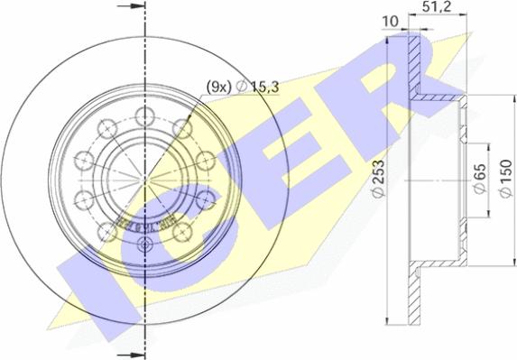 Icer 78BD5640-2 - Гальмівний диск avtolavka.club