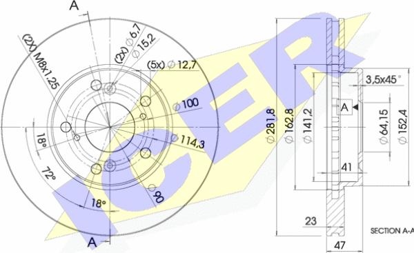 Icer 78BD1257-2 - Гальмівний диск avtolavka.club