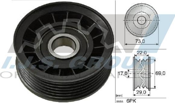 IJS GROUP 93-1508 - Паразитний / провідний ролик, поліклиновий ремінь avtolavka.club