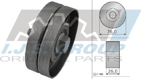 IJS GROUP 93-1198 - Паразитний / провідний ролик, поліклиновий ремінь avtolavka.club