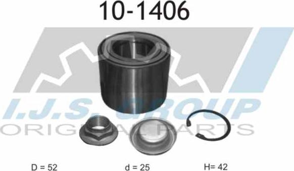 IJS GROUP 10-1406 - Комплект підшипника маточини колеса avtolavka.club