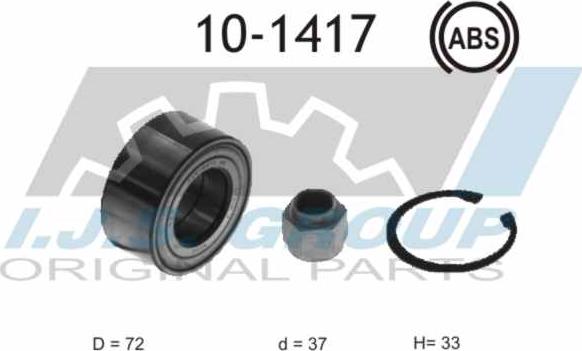 IJS GROUP 10-1417 - Комплект підшипника маточини колеса avtolavka.club
