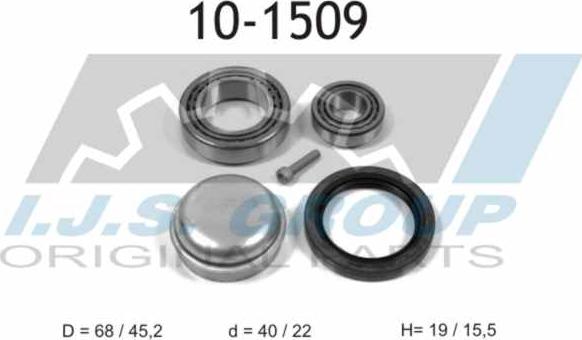 IJS GROUP 10-1509 - Комплект підшипника маточини колеса avtolavka.club