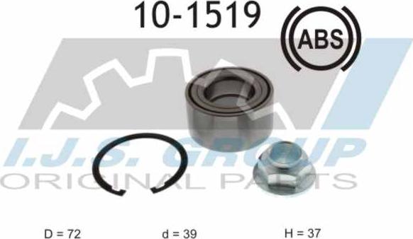 IJS GROUP 10-1519 - Комплект підшипника маточини колеса avtolavka.club