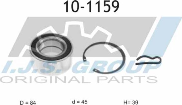 IJS GROUP 10-1159 - Комплект підшипника маточини колеса avtolavka.club