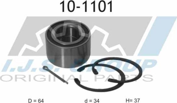 IJS GROUP 10-1101 - Комплект підшипника маточини колеса avtolavka.club