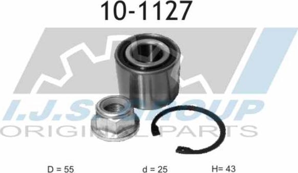 IJS GROUP 10-1127 - Комплект підшипника маточини колеса avtolavka.club