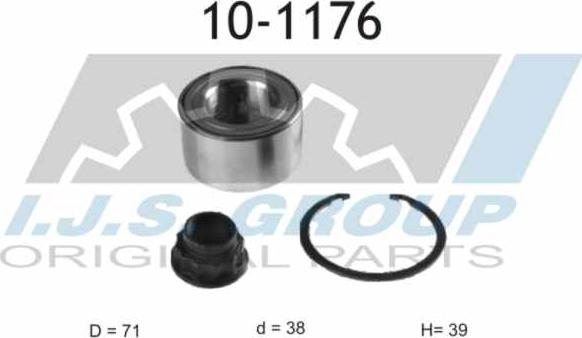 IJS GROUP 10-1176 - Комплект підшипника маточини колеса avtolavka.club