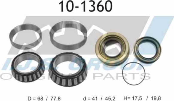 IJS GROUP 10-1360 - Комплект підшипника маточини колеса avtolavka.club