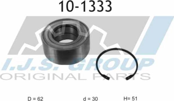 IJS GROUP 10-1333 - Комплект підшипника маточини колеса avtolavka.club