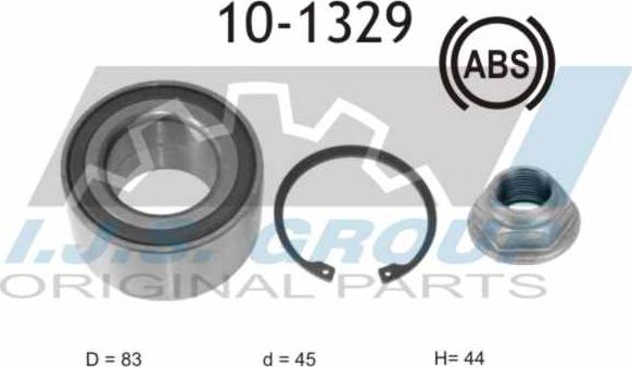 IJS GROUP 10-1329 - Комплект підшипника маточини колеса avtolavka.club